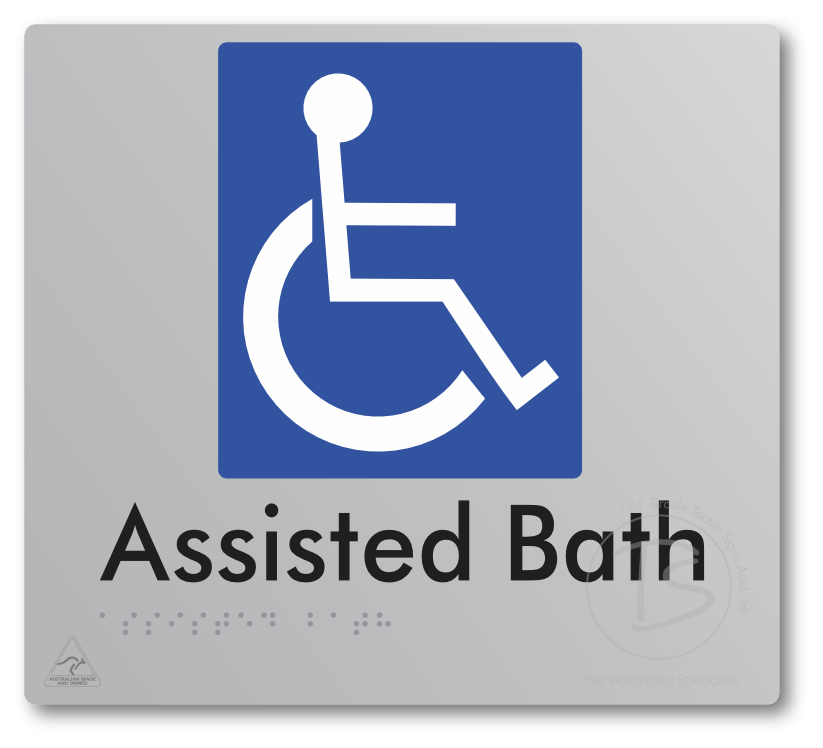 Assisted Bath - Braille Tactile Signs Aust.