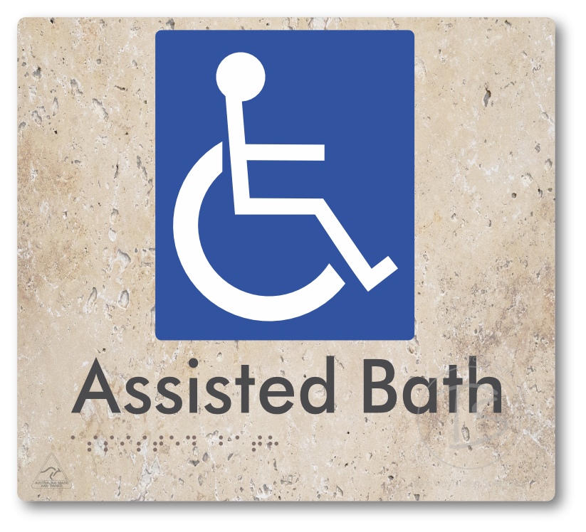 Assisted Bath - Braille Tactile Signs Aust.