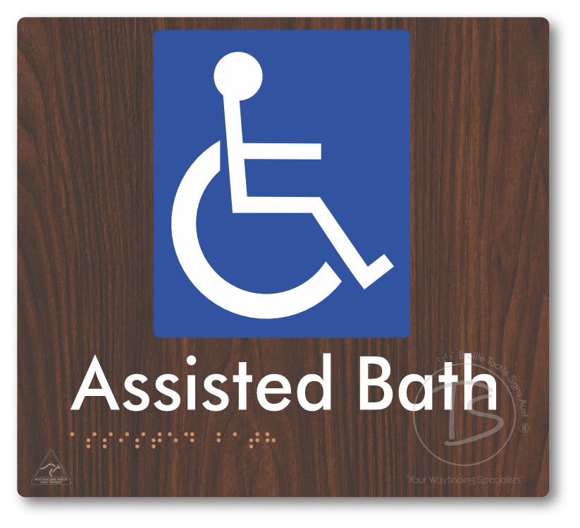 Assisted Bath - Braille Tactile Signs Aust.
