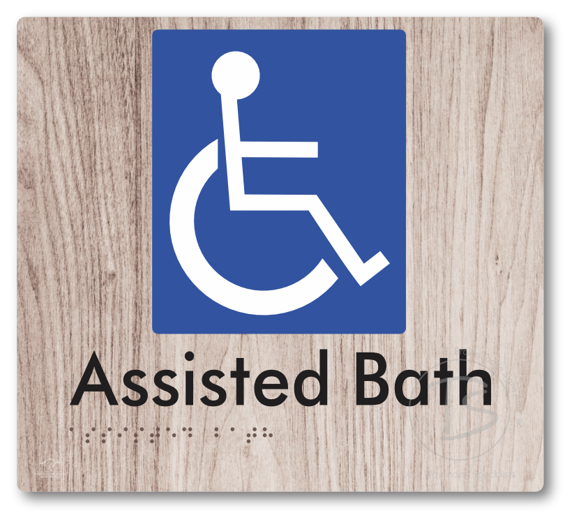 Assisted Bath - Braille Tactile Signs Aust.