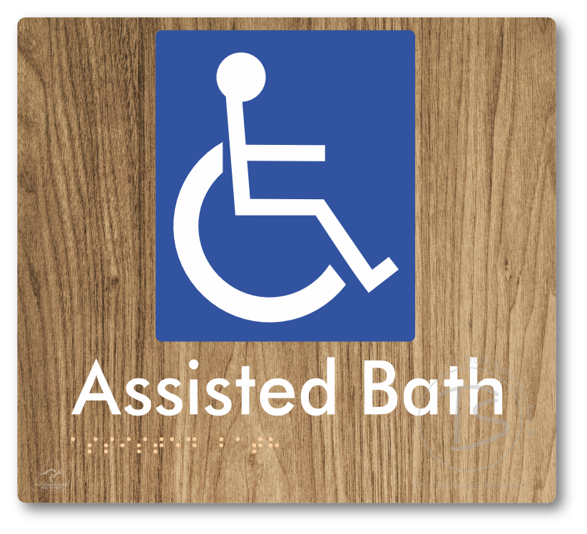 Assisted Bath - Braille Tactile Signs Aust.