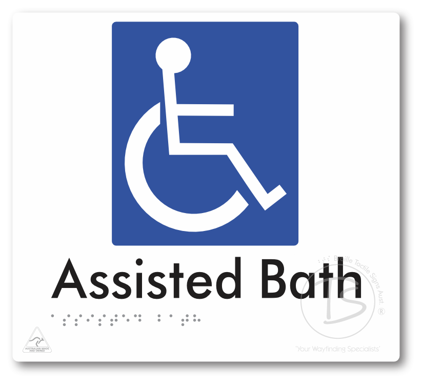 Assisted Bath - Braille Tactile Signs Aust.