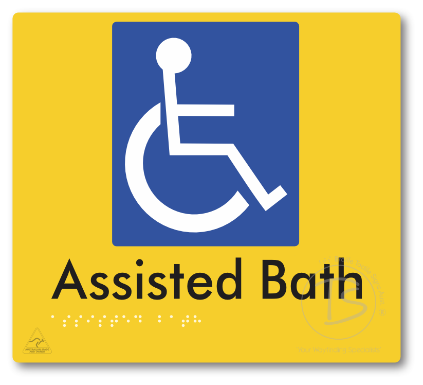 Assisted Bath - Braille Tactile Signs Aust.