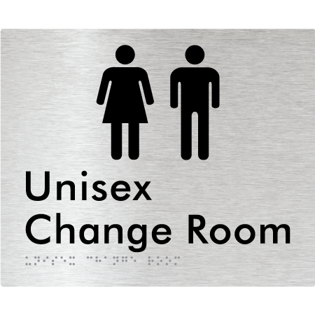 Unisex Change Room - Braille Tactile Signs Aust.
