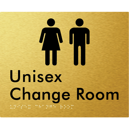 Unisex Change Room - Braille Tactile Signs Aust.