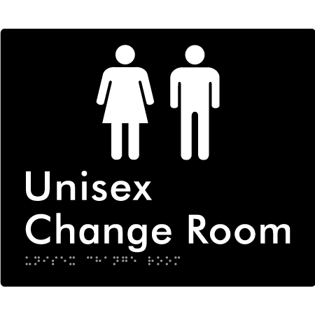 Unisex Change Room - Braille Tactile Signs Aust.