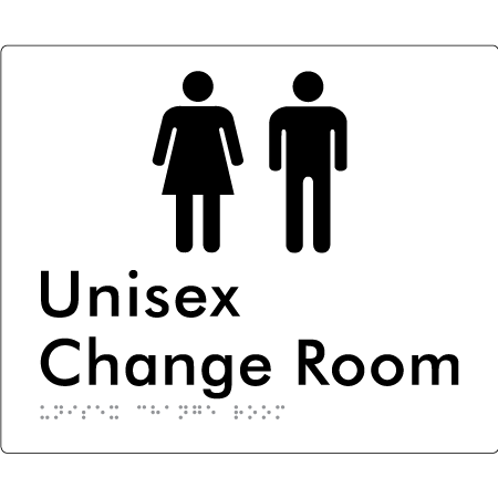 Unisex Change Room - Braille Tactile Signs Aust.
