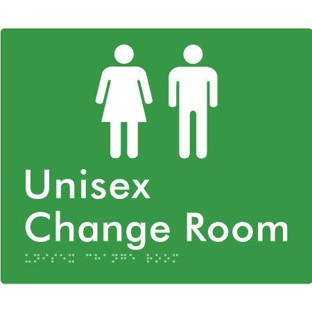 Unisex Change Room - Braille Tactile Signs Aust.