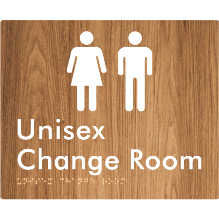 Unisex Change Room - Braille Tactile Signs Aust.