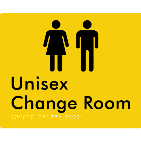 Unisex Change Room - Braille Tactile Signs Aust.