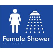 Female Shower - Braille Tactile Signs Aust.