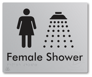 Female Shower - Braille Tactile Signs Aust.