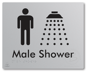 Male Shower - Braille Tactile Signs Aust.