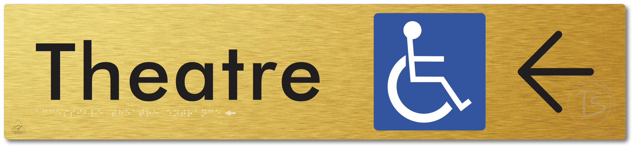 Accessible Theatre Entrance with Large Directional Arrow
