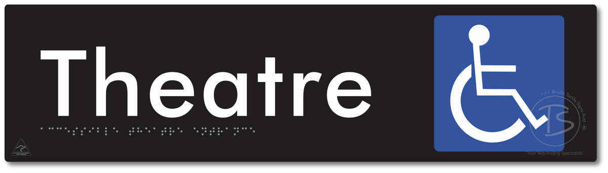 Accessible Theatre Entrance - Braille Tactile Signs Aust.