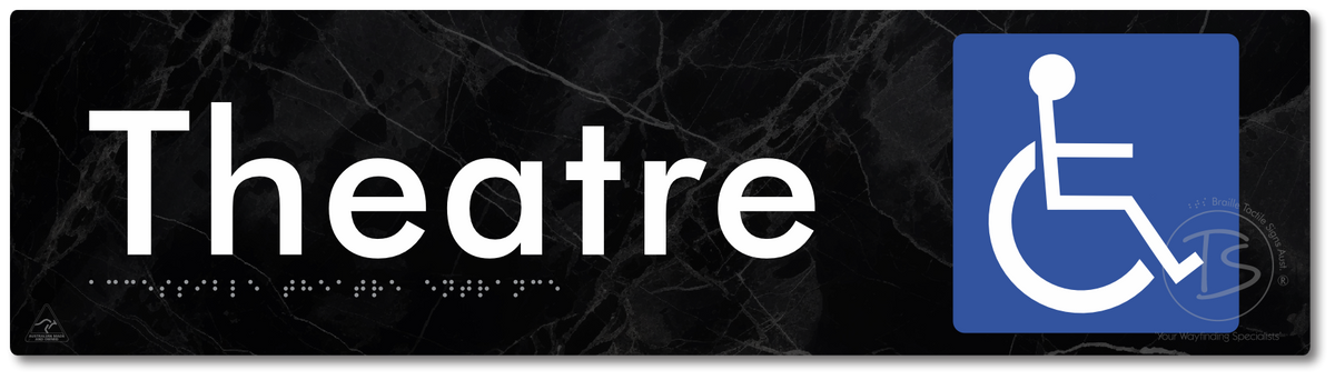 Accessible Theatre Entrance - Braille Tactile Signs Aust.