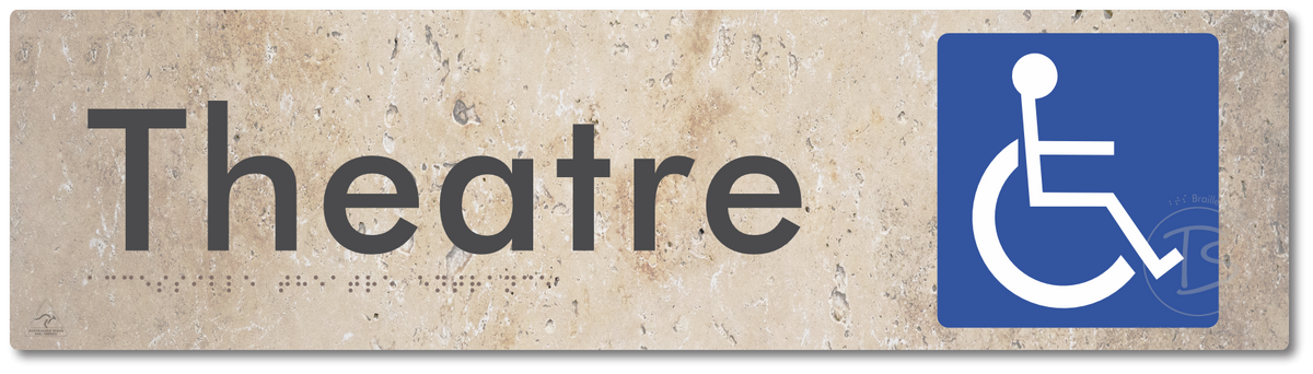 Accessible Theatre Entrance - Braille Tactile Signs Aust.