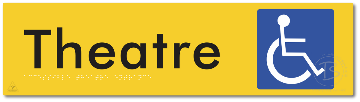 Accessible Theatre Entrance - Braille Tactile Signs Aust.