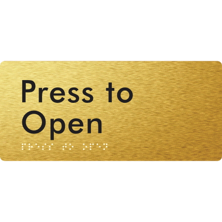 Press to Open - Braille Tactile Signs Aust.
