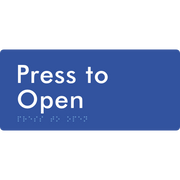 Press to Open - Braille Tactile Signs Aust.