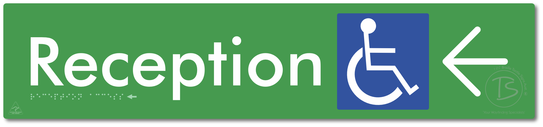 Reception Access with Large Directional Arrow
