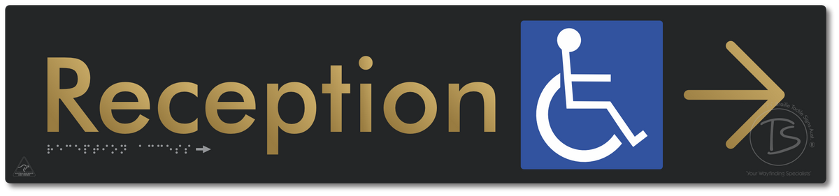 Reception Access with Large Directional Arrow