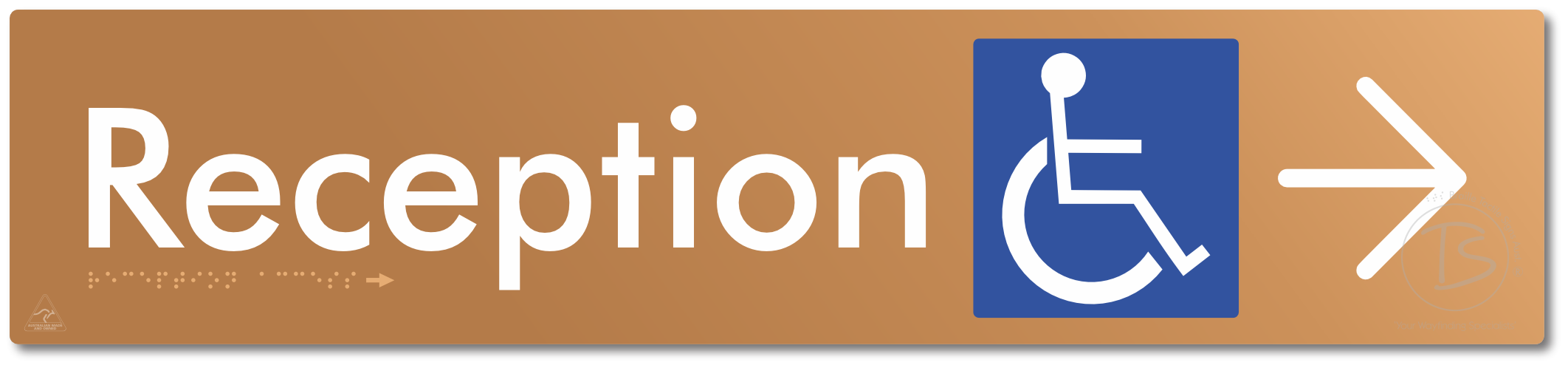 Reception Access with Large Directional Arrow