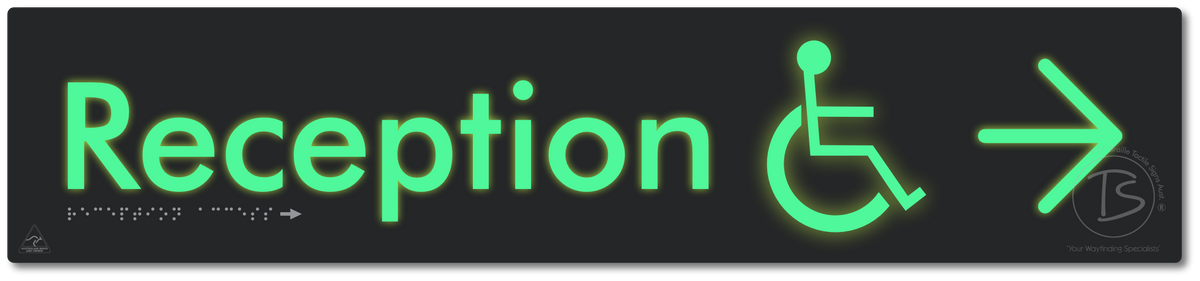 Reception Access with Large Directional Arrow