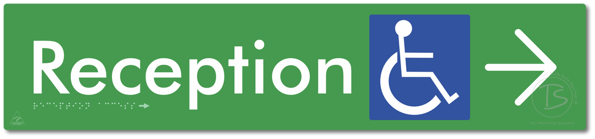 Reception Access with Large Directional Arrow