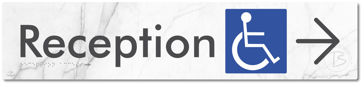 Reception Access with Large Directional Arrow
