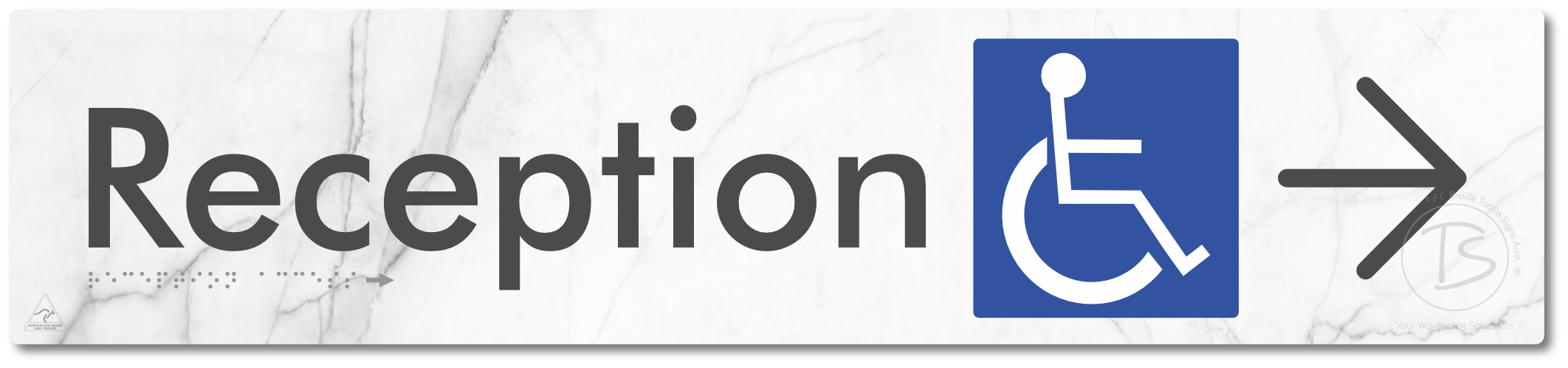 Reception Access with Large Directional Arrow