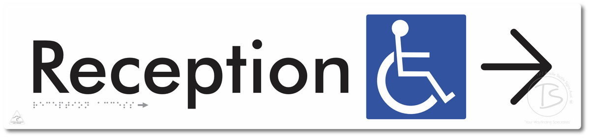 Reception Access with Large Directional Arrow