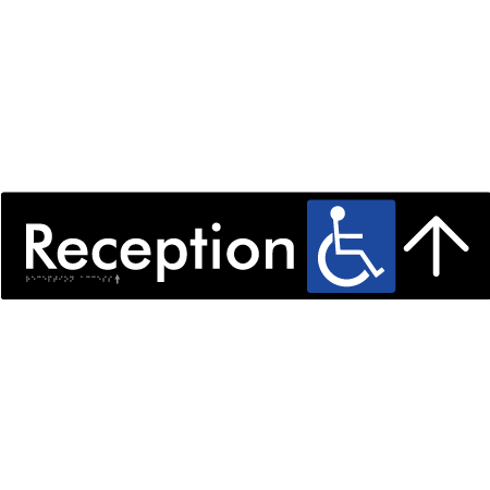 Reception Access w/ Large Arrow - Braille Tactile Signs Aust.