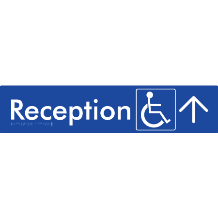Reception Access w/ Large Arrow - Braille Tactile Signs Aust.