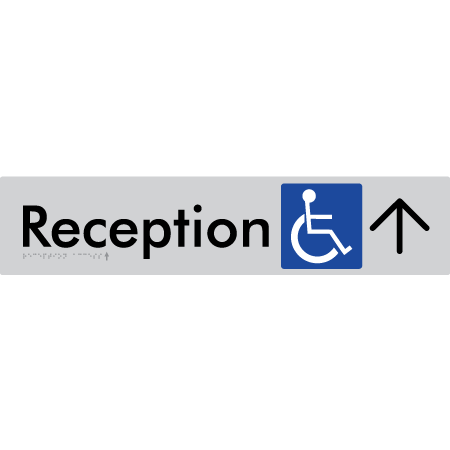 Reception Access w/ Large Arrow - Braille Tactile Signs Aust.