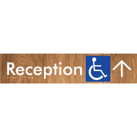 Reception Access w/ Large Arrow - Braille Tactile Signs Aust.