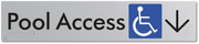 Pool Access with Large Directional Arrow