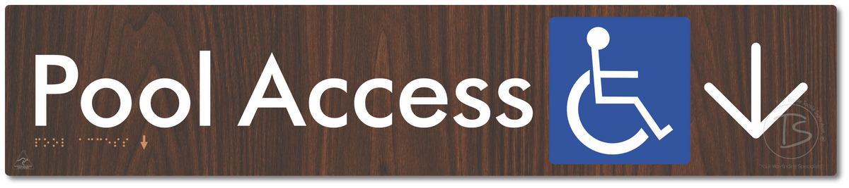 Pool Access with Large Directional Arrow