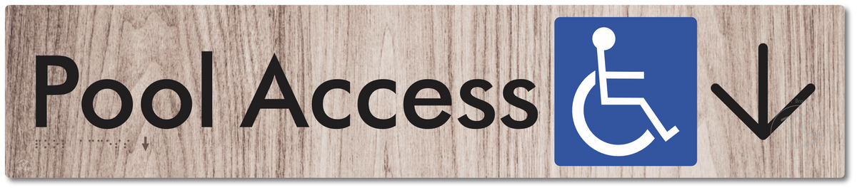 Pool Access with Large Directional Arrow