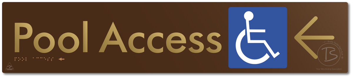 Pool Access with Large Directional Arrow