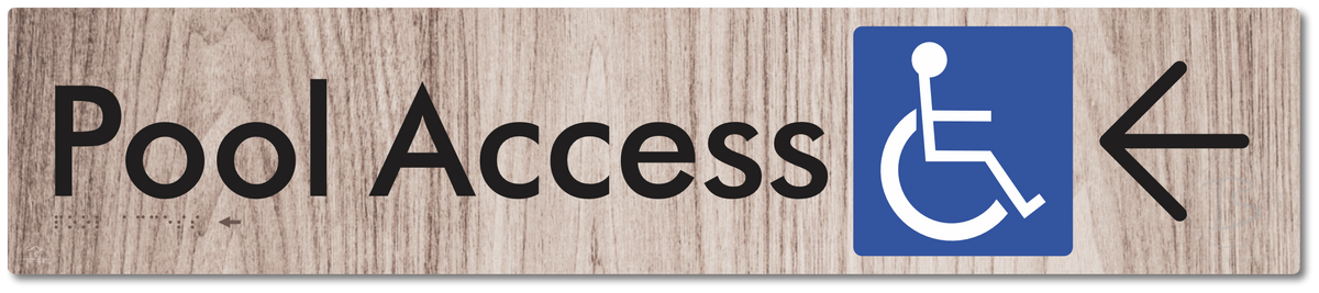 Pool Access with Large Directional Arrow