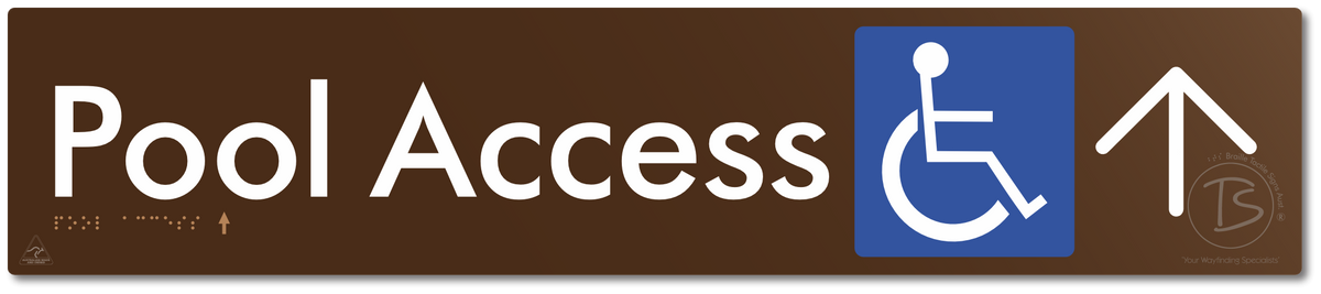 Pool Access with Large Directional Arrow