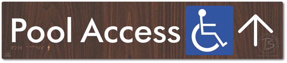 Pool Access with Large Directional Arrow