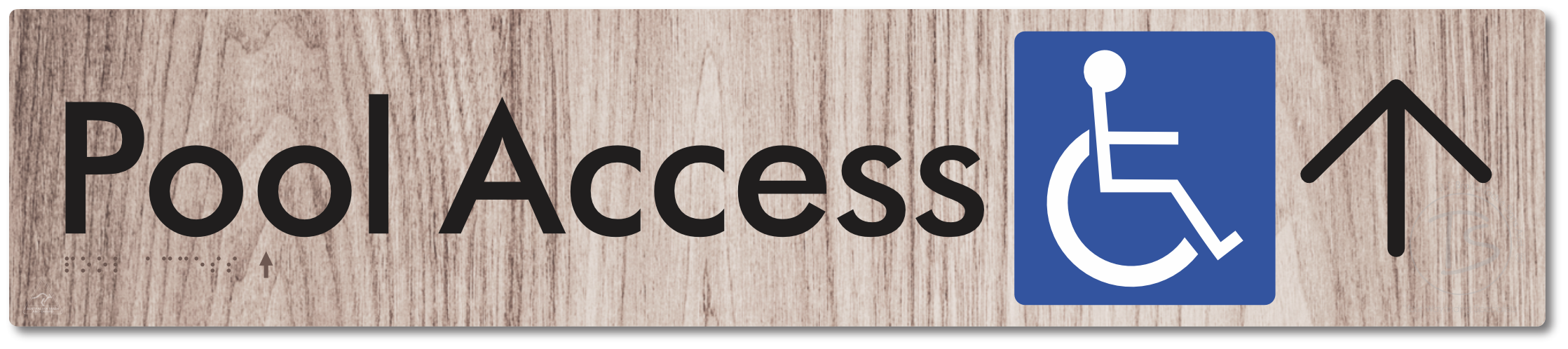 Pool Access with Large Directional Arrow