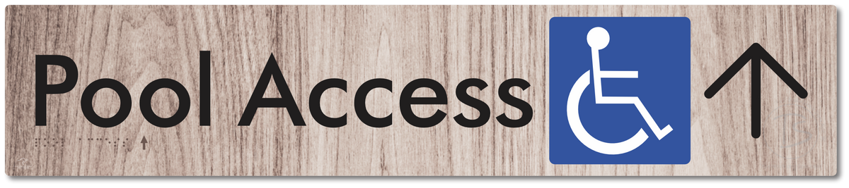 Pool Access with Large Directional Arrow