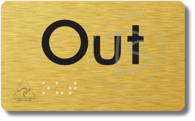 Out - Braille Tactile Signs Aust.