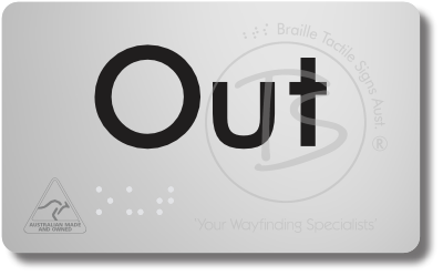 Out - Braille Tactile Signs Aust.