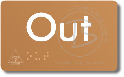 Out - Braille Tactile Signs Aust.