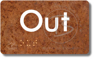Out - Braille Tactile Signs Aust.