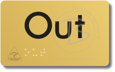 Out - Braille Tactile Signs Aust.